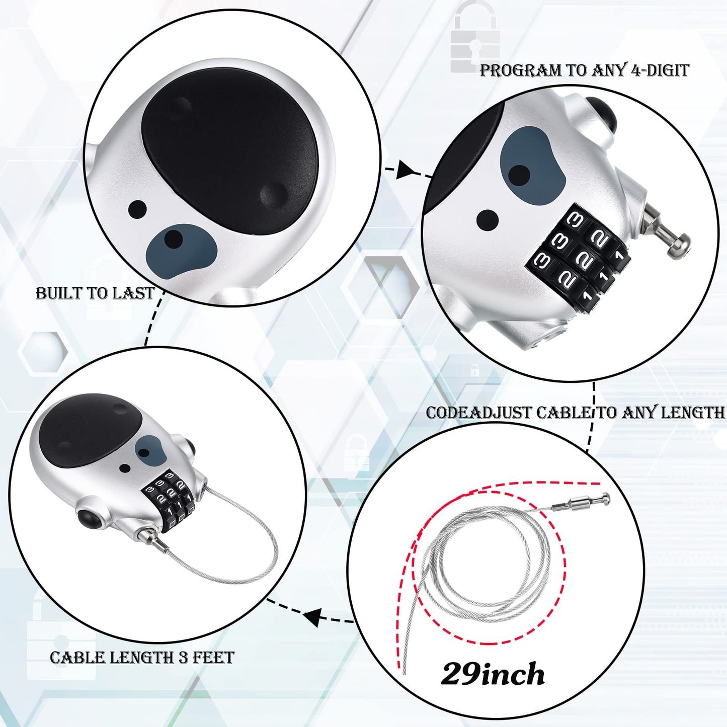Anti-theft Telescopic Wire Lock