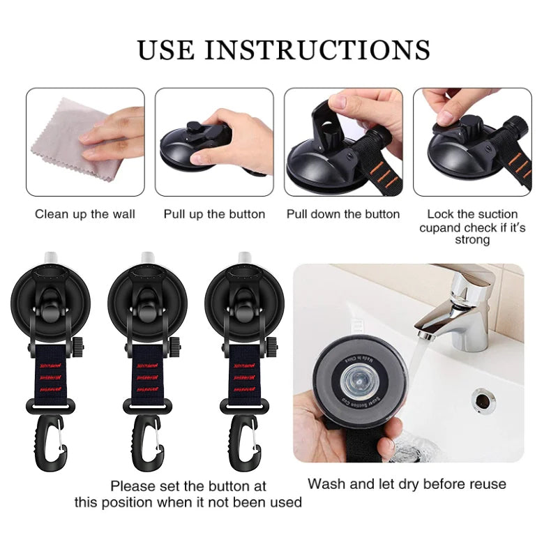 Heavy Duty Vacuum Suction Cup With Hook