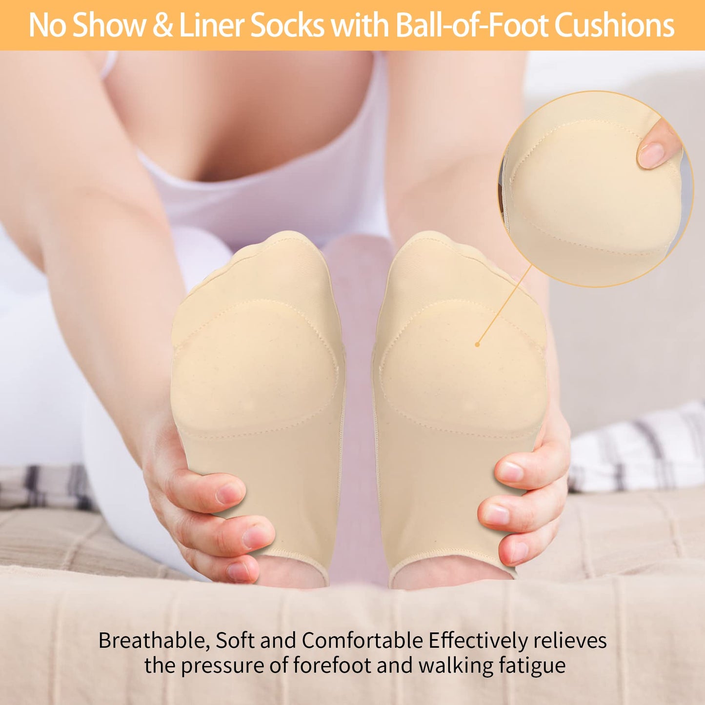 Sock-Style Ball Of Foot Cushions For Women