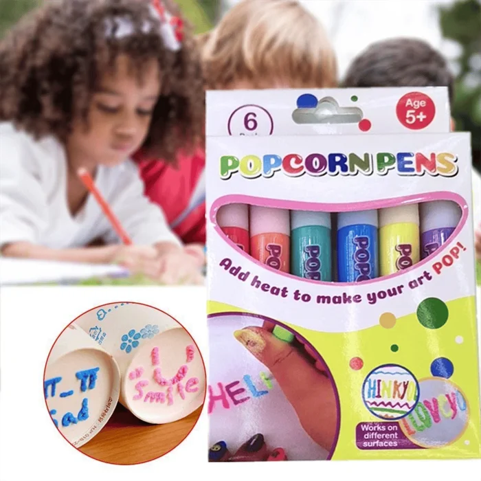 DIY Bubble Popcorn Drawing Pens (6 PCS)