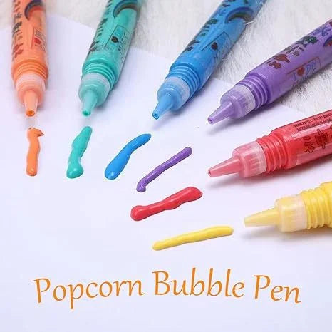 DIY Bubble Popcorn Drawing Pens (6 PCS)