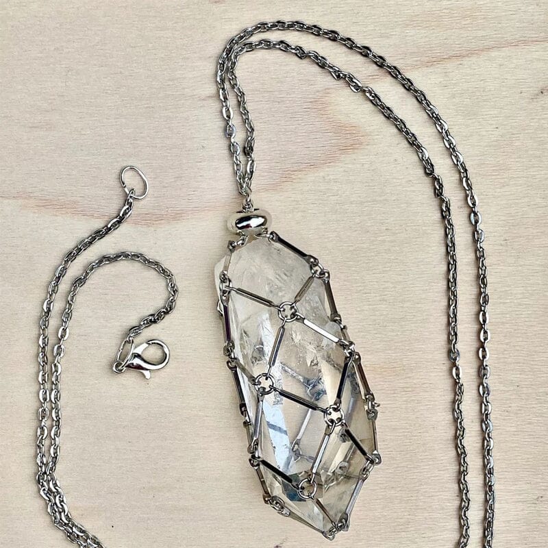 Crystal Stone Holder Necklace