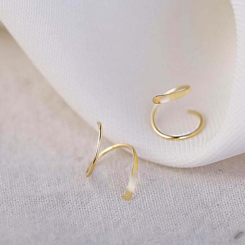 Spiral Hoop Twist Earrings