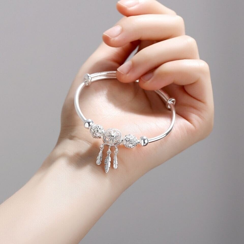 Fashion Dreamcatcher Feather Charm Bracelet