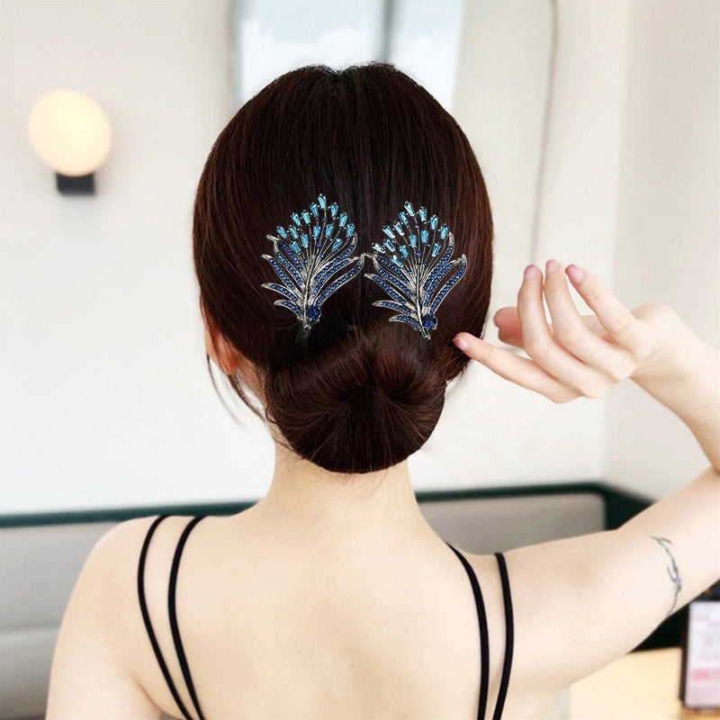 Rhinestone Flower Hair Clip