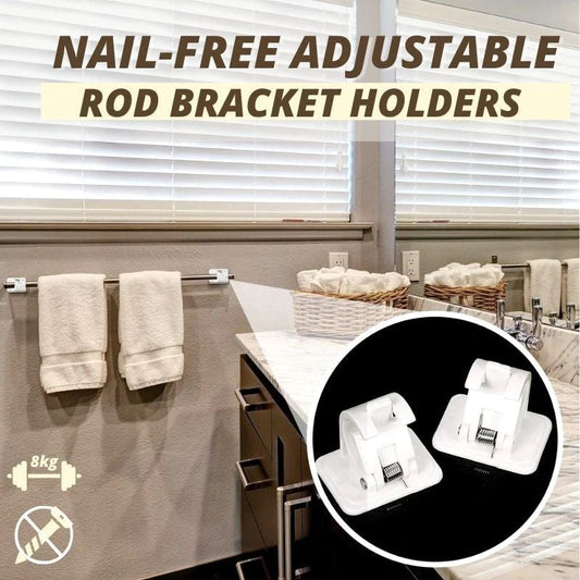 Nail-free Adjustable Rod Bracket Holders