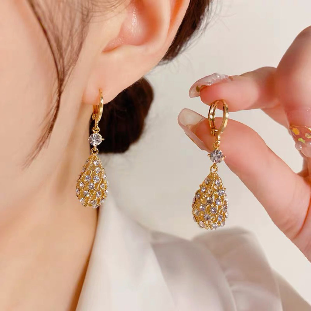 Fashion Diamond Water-Drop Earrings