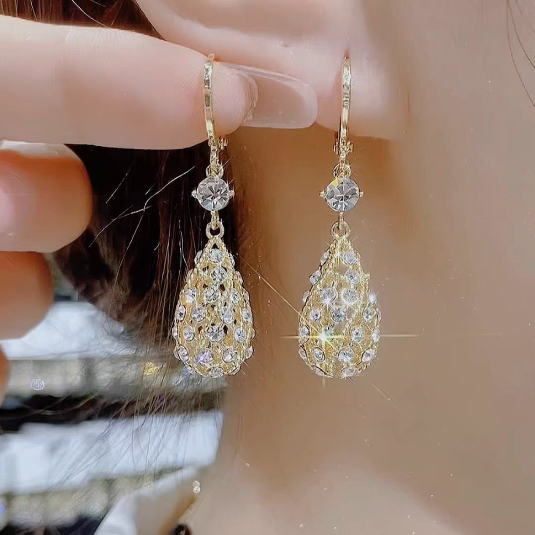 Fashion Diamond Water-Drop Earrings