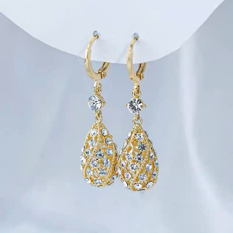 Fashion Diamond Water-Drop Earrings