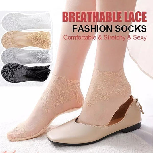 Ladies Fashion Lace Socks