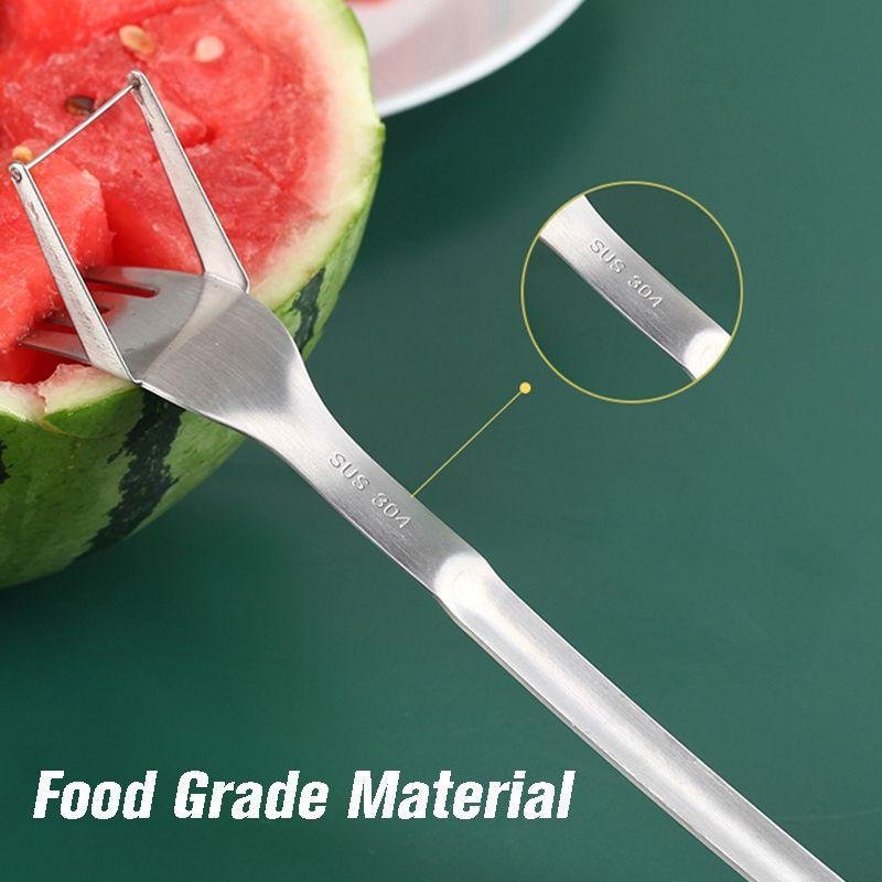 304 Stainless Steel 2-in-1 Watermelon Fork Slicer